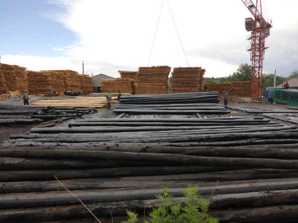 防腐油木桿、防腐油炸桿7