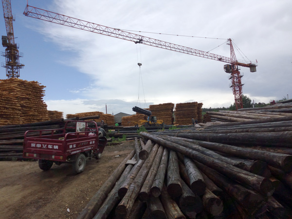 防腐油木桿、防腐油炸桿8